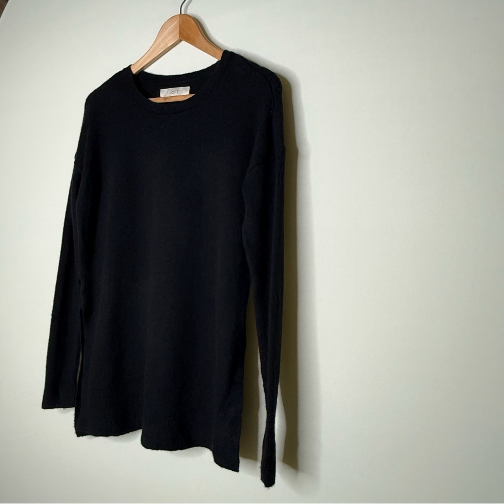 LOFT Black Crew Neck Sweater